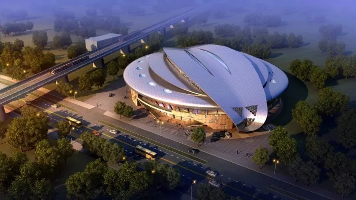 Vieglas īpašas formas tērauda stadions